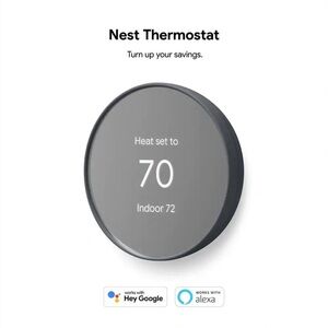Google Nest Thermostat in Charcoal Black Brand New Sealed
